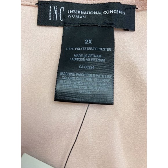 International Concepts Women's Dress Top Peach Cream Pink Blouse Top , Size 2x - Picture 11 of 11